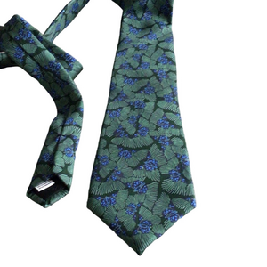 Metropolitan Museum of Art Green & Blue Floral Silk Tie